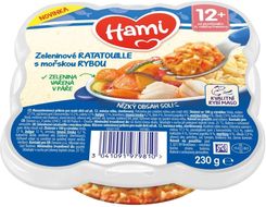 Hami masozeleninový talířek Zeleninové ratatouille s mořskou rybou, 12+ 230 g
