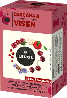 Leros Čajový dýchánek, cascara & višeň 20 x 2 g