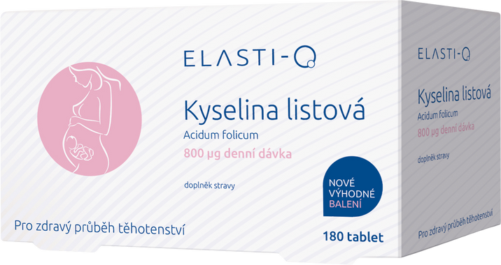 Elasti-Q Kyselina listová 800, 180 tablet