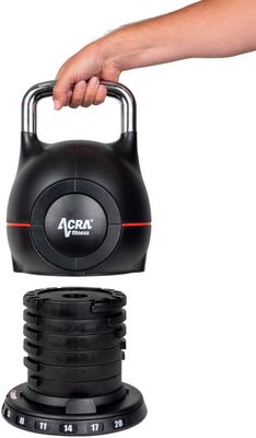 Acra Kettlebell nové generace 7v1 - nastavitelný, 2-20kg