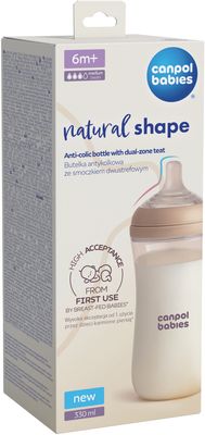 Canpol babies Lahev antikoliková Natural Shape 330 ml