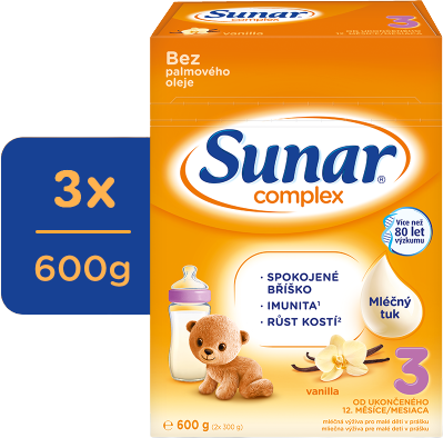 Sunar Complex 3 batolecí mléko vanilka 600 g