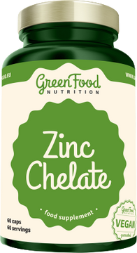 GreenFood Nutrition Zinek Chelát 60 kapslí