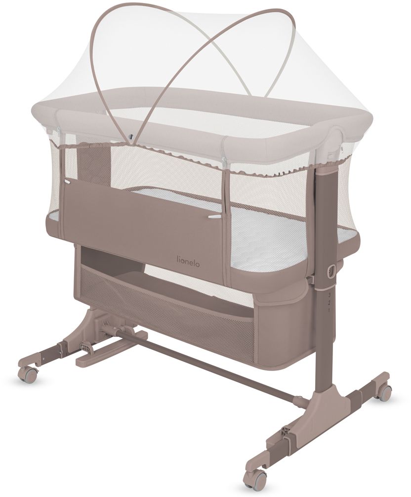 Lionelo Postýlka k rodičovské posteli 3v1 Jodie Beige Taupe 1 ks