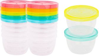 Badabulle Misky s víčky maxi fun colors sada 12 ks