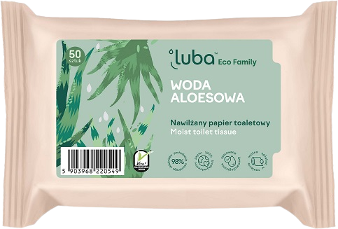 Luba vlhčený toaletní papír - aloe 50 ks