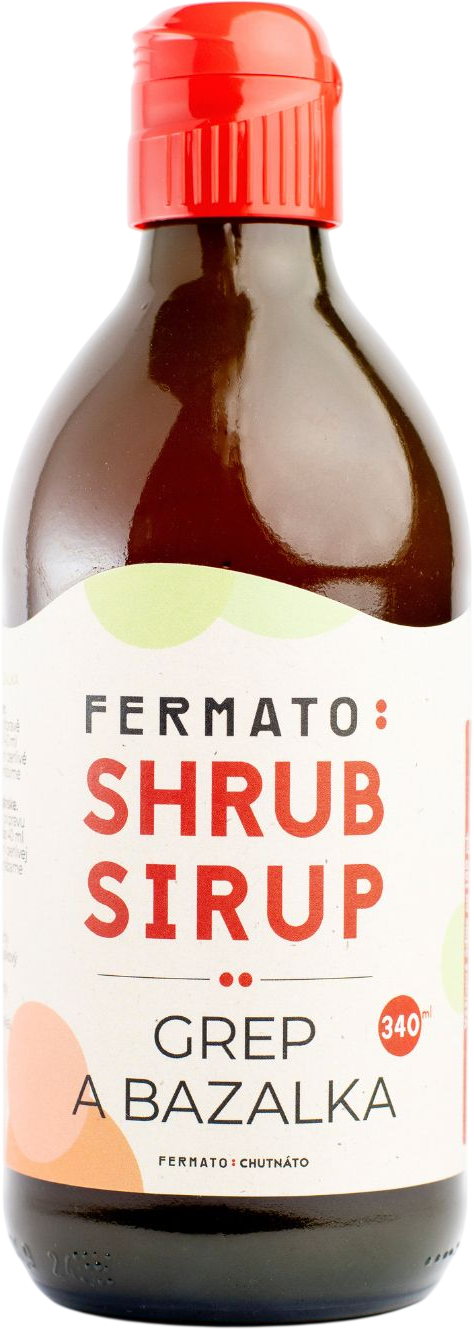 Fermato Shrub sirup - Grep a bazalka 340 ml