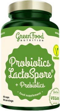 GreenFood Nutrition Probiotics Lactospore® + Prebiotics 60 kapslí