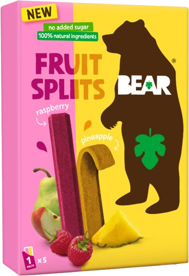 Bear Fruit Splits malina a ananas 5 x 20 g