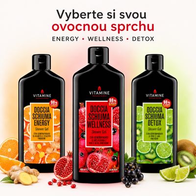 Erboristica Vitamine Wellness sprchový gel granátové jablko a černý rybíz 400 ml