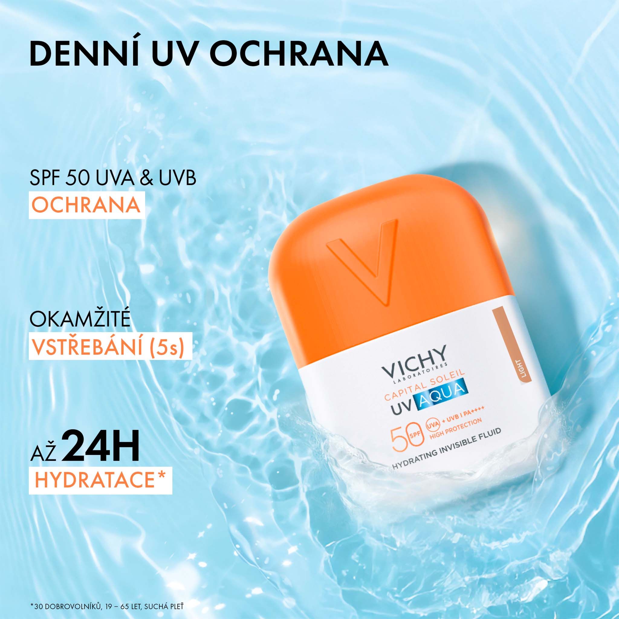 Vichy Capital soleil UV aqua fluid SPF50, tónovaný light 50 ml
