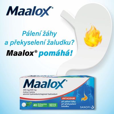 Maalox 40 žvýkacích tablet