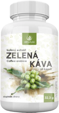 Allnature Zelená káva bylinný extrakt 60 kapslí