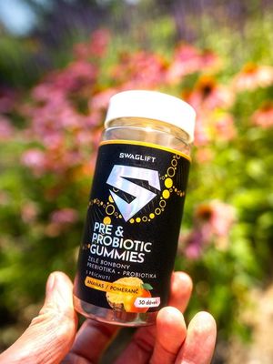 Swaglift Pre & probiotic gummies s příchutí ananasu a pomeranče 60 ks