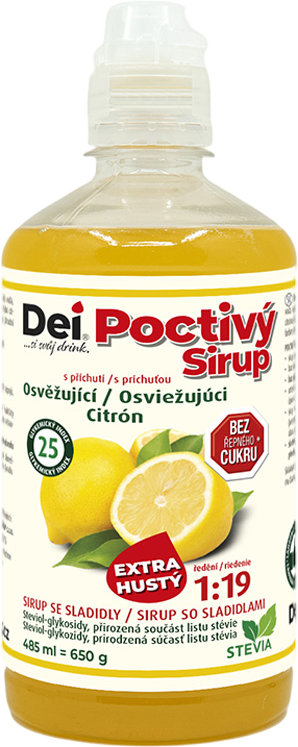 DEI Poctivý Sirup Citron 485 ml