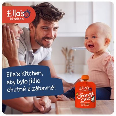Ella's Kitchen BIO ORANGE ONE ovocné pyré s mangem 90 g