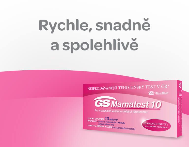 GS Mamatest 10 Těhotenský test 2ks, banner