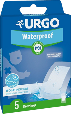 Urgo Waterproof Voděodolná Náplast 10x6cm 5 ks