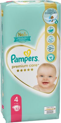 Pampers Premium Care plenky vel. 4, 9-14 kg, 52 ks