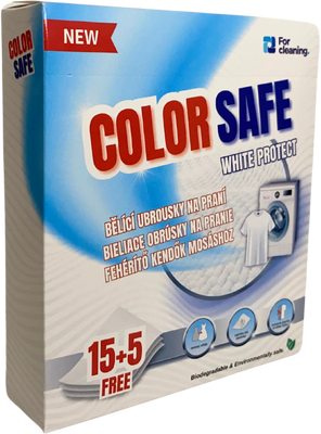 Color Safe Bělicí ubrousky na praní White protect 20 ks