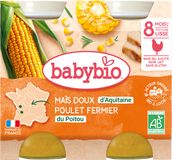 Babybio sladká kukuřice s kuřecím masem 2 x 200 g