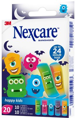 3M Nexcare Happy Kids náplast příšerky 20 ks