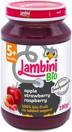 Lambini Bio Demeter příkrm jablko, jahoda a malina 190 g