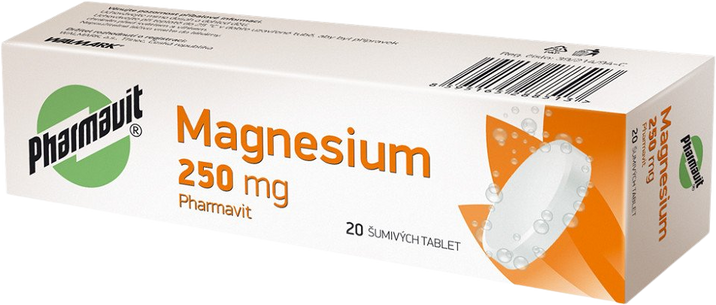 Pharmavit Magnesium 250mg 20 šumivých tablet