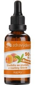 Zdravý den Stevia kapky broskev 50 ml