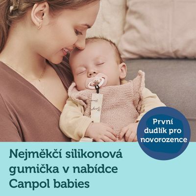 Canpol babies Set symetrických silikonových dudlíků 6-18m Bonjour Paris modrý 2 ks