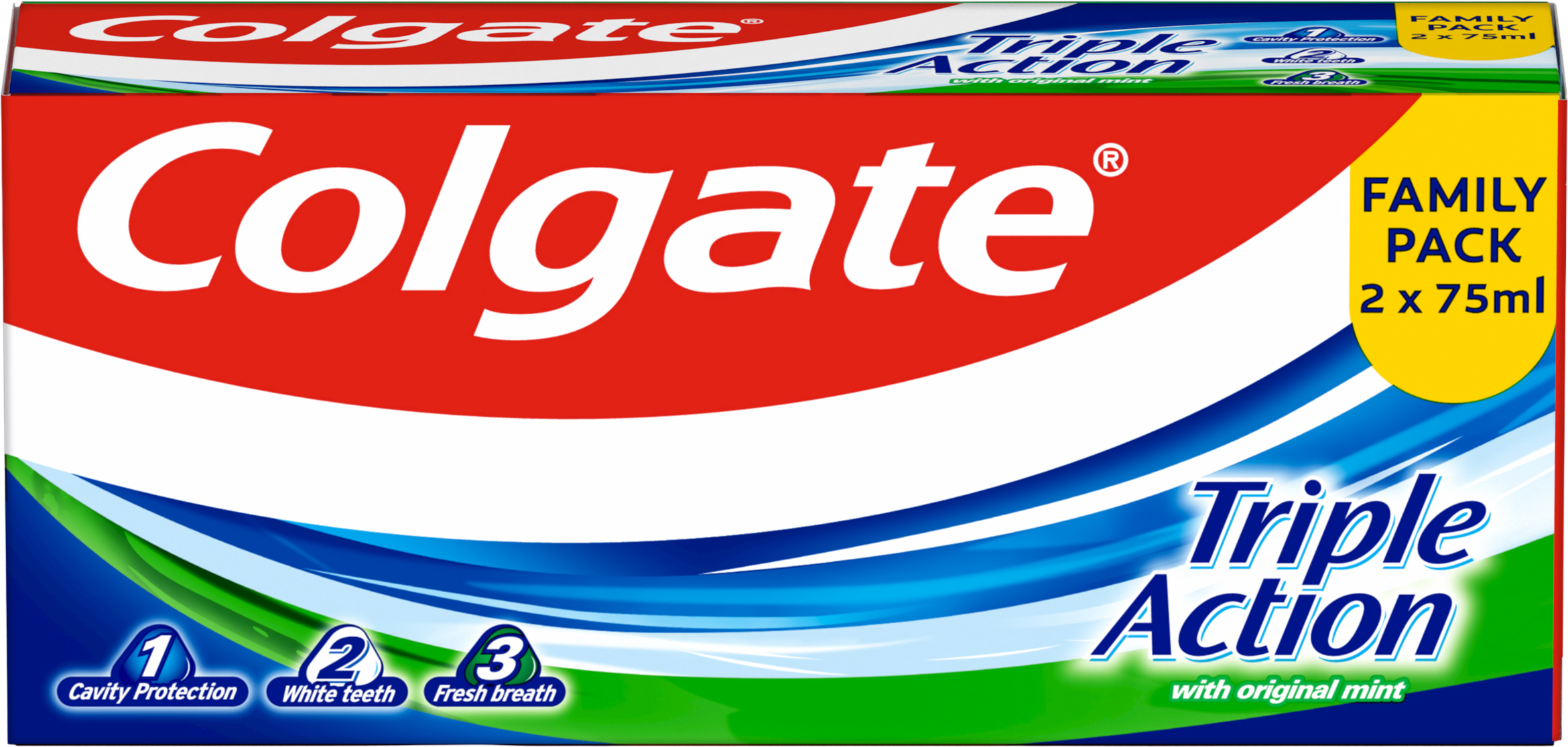 Colgate zubní pasta Triple Action 2 x 75 ml