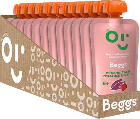 Beggs BIO Batáty a jablka 12 x 120 g