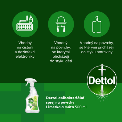Dettol sprej limetka/mata 500 ml