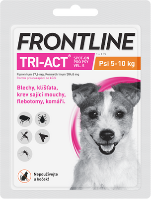 Frontline Tri-Act psi 5-10 kg spot-on 1 ml