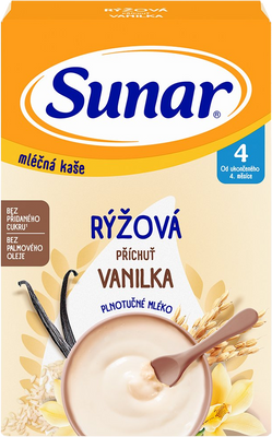 Sunar mléčná rýžová kaše vanilková 210 g