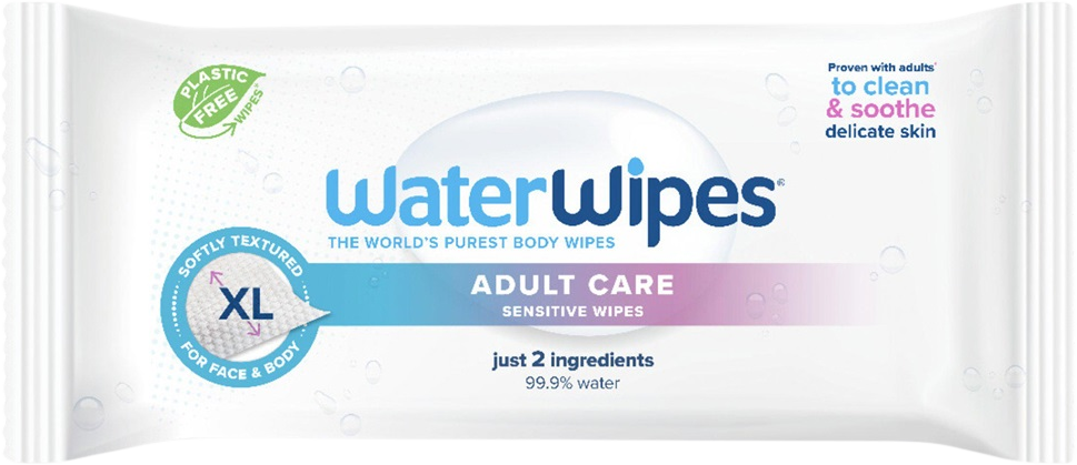 Waterwipes Ubrousky vlhčené Adults bez obsahu plastů 30 ks