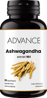 ADVANCE Ashwagandha - extrakt 10:1, 90 kapslí