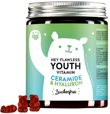 Bears With Benefits Hey Flawless Youth Anti-age vitamíny pro pleť s ceramidy bez cukru, gumídci 60 ks