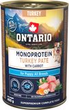 Ontario Konzerva Puppy monoprotein krůtí pate s mrkví 400 g