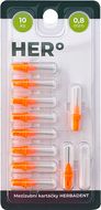 Herbadent HERo doplňkové balení mezizubních kartáčků 0,8 mm, 10 ks