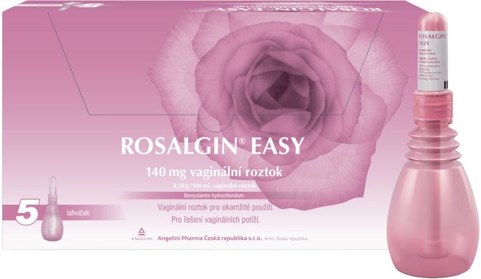 Rosalgin Easy 140mg vaginální roztok 5 ks