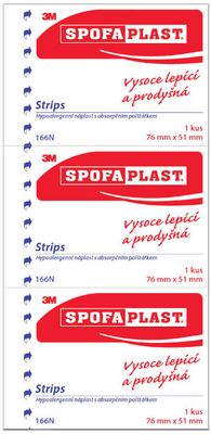 Spofaplast 3M 166N Strips 76x51mm 3 ks