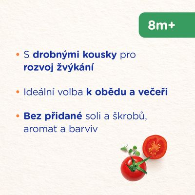 Sunar Příkrm špagety s boloňskou omáčkou 8m+, 190 g