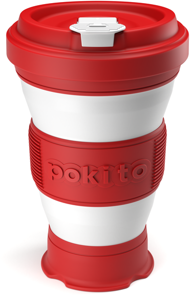Pokito Skládací hrnek do kapsy, červený 475 ml
