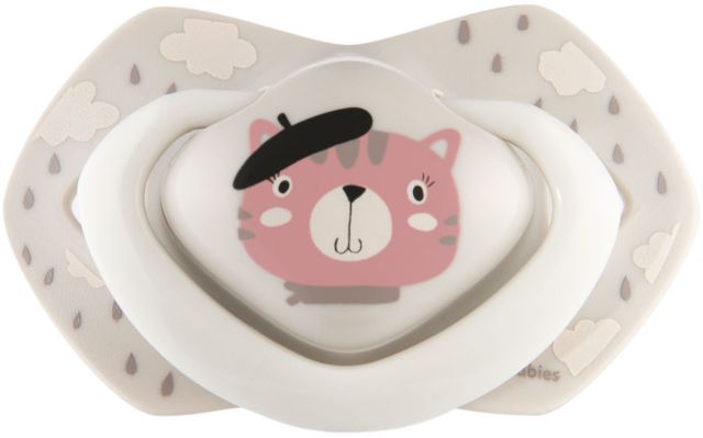 Canpol babies Set symetrických silikonových dudlíků 0-6m Bonjour Paris růžový 2 ks