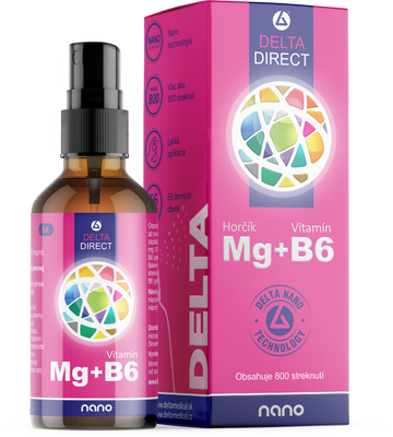 Delta Direct Mg + B6 Sprej na pokožku 100 ml