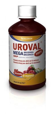 Uroval MEGA BRUSINKA sirup forte 500ml