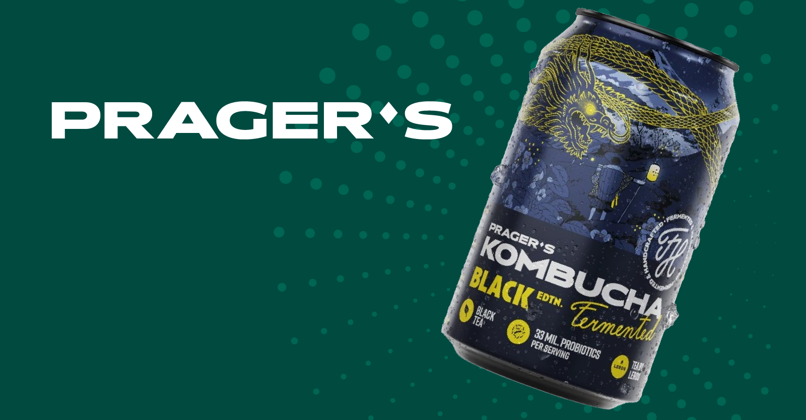 Prager's Kombucha Black Edition 330 ml