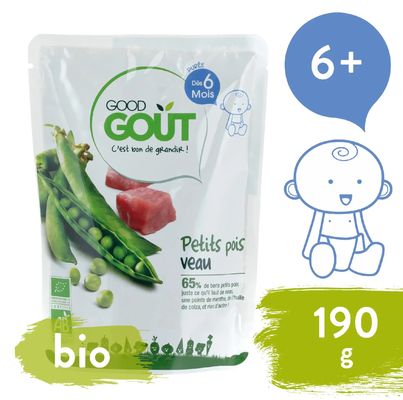 Good Goût BIO Telecí maso s hráškem 190 g