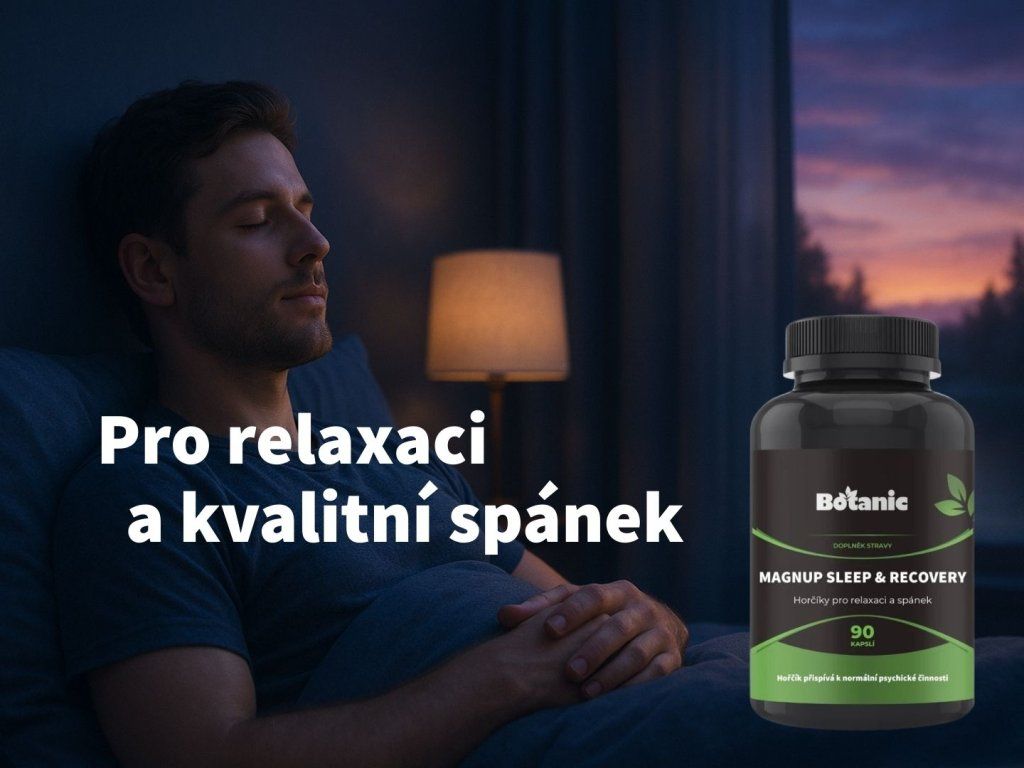 Botanic MagnUp Sleep & Recovery - Hořčíky pro relaxaci a spánek 90 kapslí